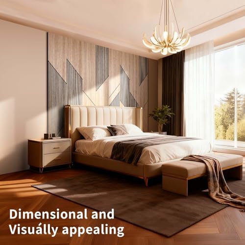 8-Pack Teak Wood Grain 3D Wall Panels - Image 5