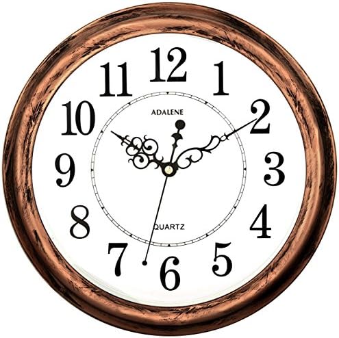 Adalene 13-Inch Decorative Wall Clock Silent Non-Ticking by Adalene