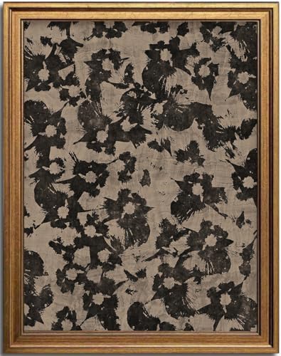 KBKBART Crushed Flower Botanical Vintage Gold Framed Wall Art 12x16 inch by KBKBART
