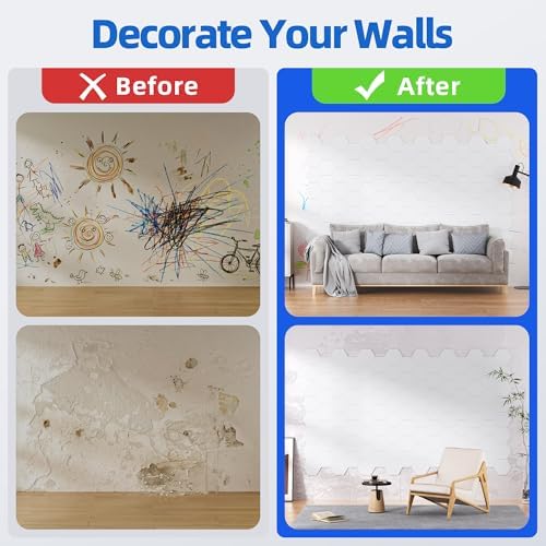 20 Pack Acoustic Panels with Self Adhesive, Soundproof Wall Panels, Hexagon - Image 6