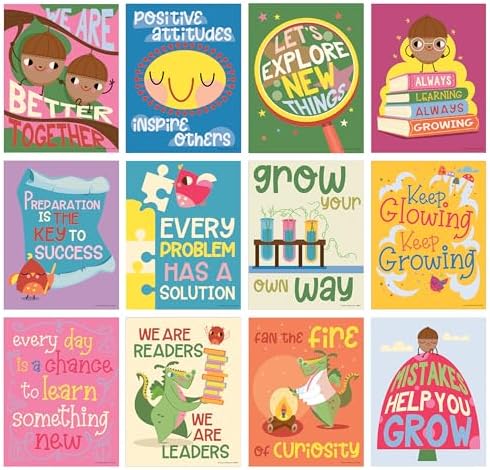 Carson Dellosa Fairy Tale Forest Poster Set, Classroom Bulletin Board Decor by CarsonDellosaEducation