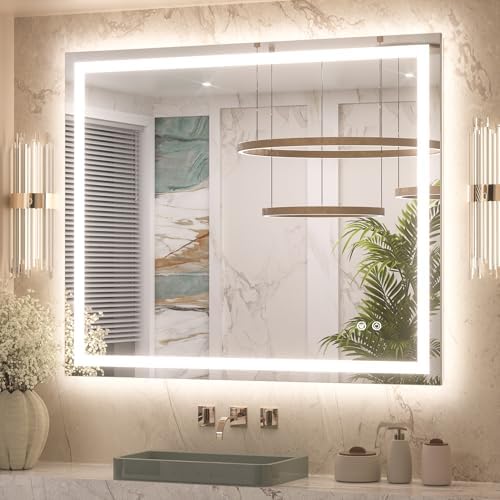 Keonjinn 42x36 Inch LED Bathroom Mirror by Keonjinn