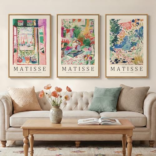 Large Framed Matisse Colorful Canvas Wall Art by Cuspin
