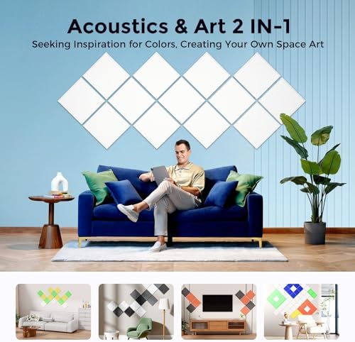 12 Pack Self-Adhesive Acoustic Panels, 2nd Generation Sound Absorbing Panel - Image 5