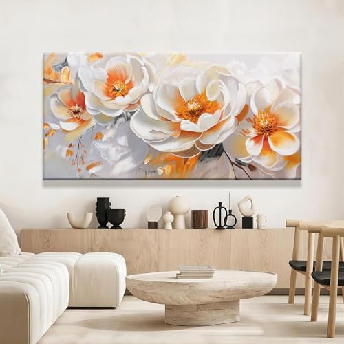 Suconvng Large Wall Art For Living Room Floral Wall Artwork Modern Canvas Art - Image 2