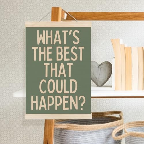 Welshower Boho Motivational Positive Poster Hanger Frame, What's the Best That - Image 3