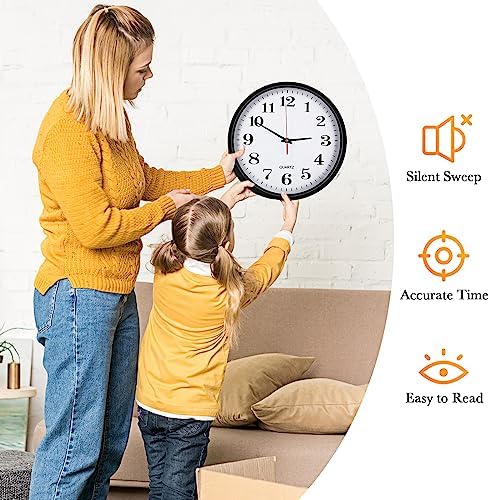 4 Pack Silent World Clock with Chalkboard Multi Time Zone, 12 Inch - Image 6