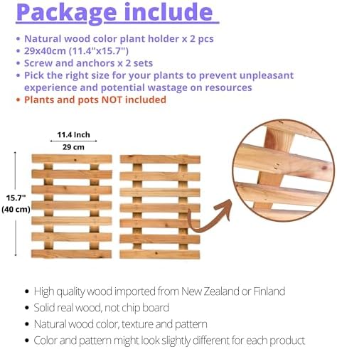 ShopLaLa Wall Planter Wooden Wall Mounted Hanging Planters - Image 2