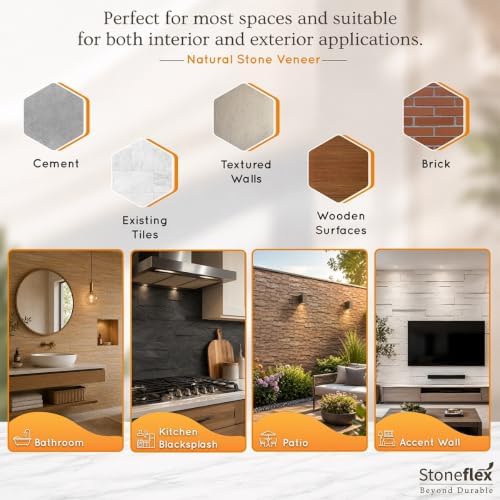 Stoneflex Peel and Stick 3D Stone Tiles - Image 2