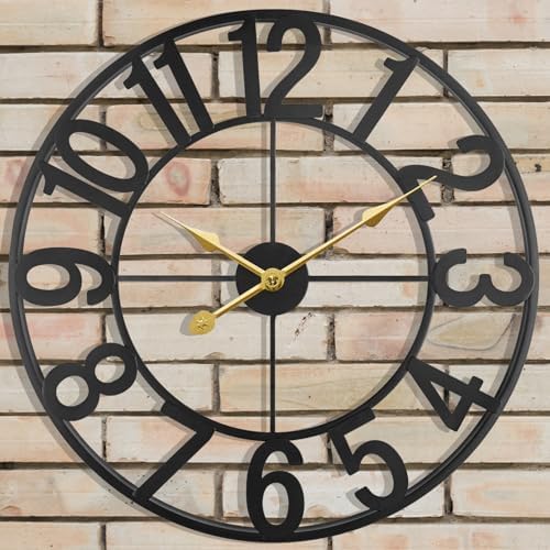 Large Outdoor Clock, 30 Inch Battery Operated Decorative Clock by SUKYING