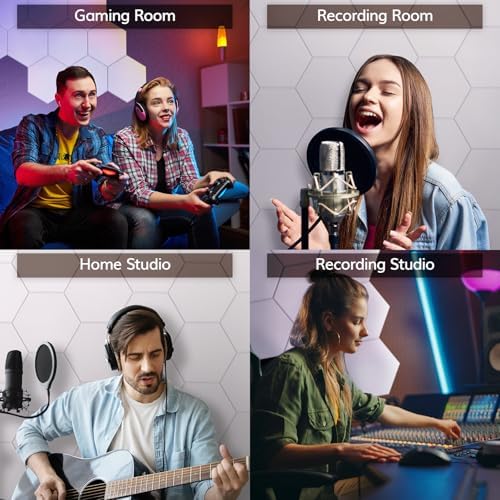 TONOR 48 Pack High Density Hexagon Acoustic Panels - Image 6