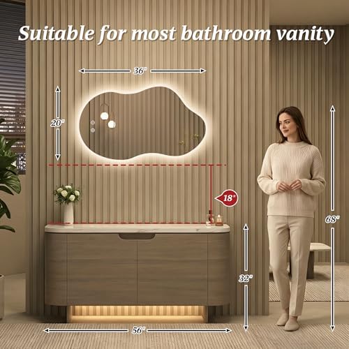 Irregular Bathroom Wall Mirror - Image 2