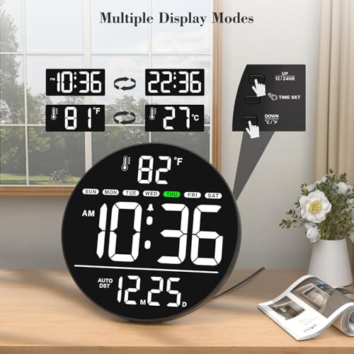 WallarGe Electric Large Digital Wall Clock - Image 5