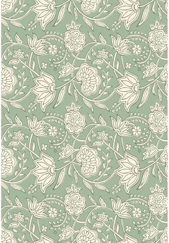 Main Street Peel and Stick Wallpaper Sheets, Block Print Floral by MainStreet