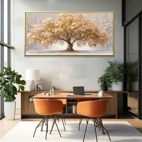 Gold Frame Tree Of Life Wall Art 29"x59" large Wall Art - Image 3