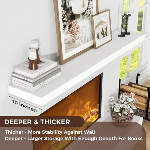 55" Wide x 10" Deep Floating Shelves - Image 5