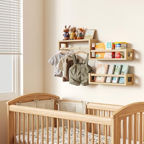 3Pack Solid Wood Floating Shelves - Image 4
