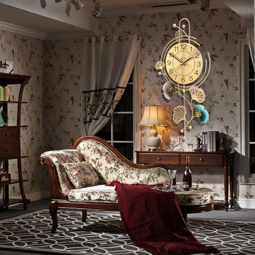 FILLOVE Elegant Metal Wall Clock - Image 4