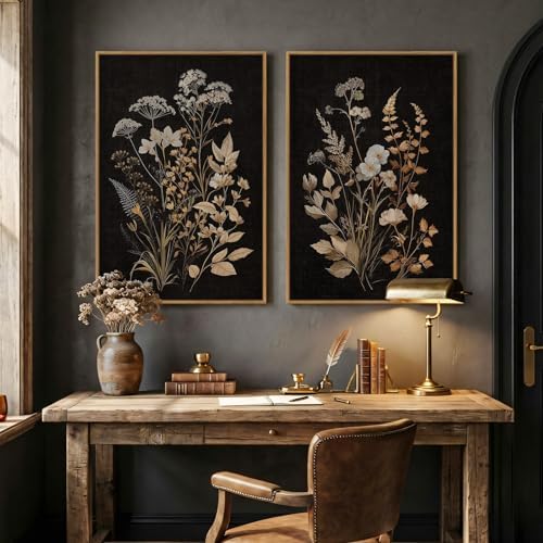 Large Framed Vintage Botanical 24x36 Wall Art - Image 4
