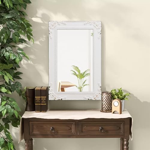 Antique White Bathroom Mirror 24 x 36 Inch, Distressed Gold - Image 3