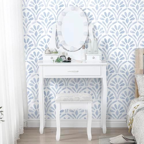 Hopepak 17.3"x394" Blue Peel and Stick Wallpaper - Image 6
