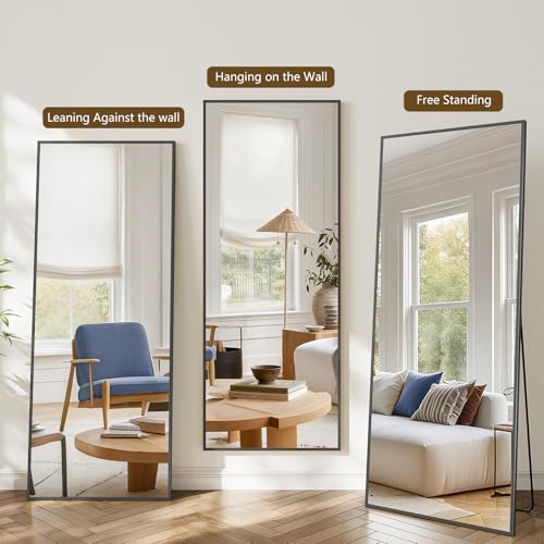 Koonmi 71"x28" Floor Mirror Full Length, Large Black Mirror - Image 5