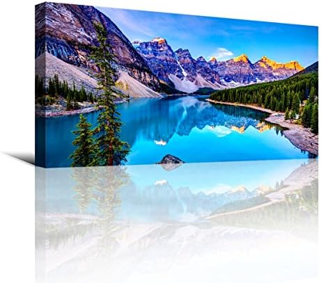 Wall Art Lake Mountain Landscape Picture Print Canvas Wall Art by HaichuangDecorArt