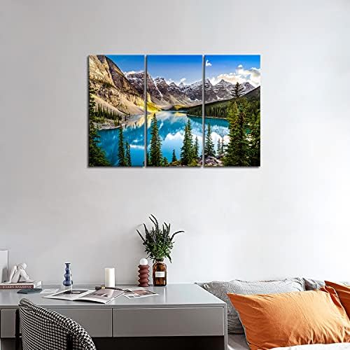 Mountain Wall Art Rocky Mountain 3 Pieces Colorado Snow Mountain National Park - Image 3