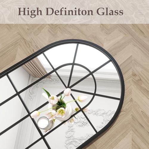 Arched Window Wall Mounted Mirror, Arched Window Pane Mirror Decorative - Image 6