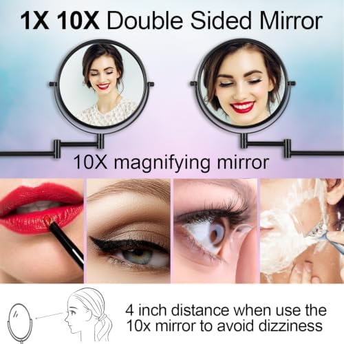 8" Wall Mounted Makeup Mirror - Image 3