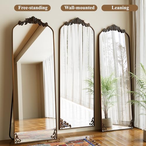 HARRITPURE 64"x21" Vintage Full Length Mirror, Arched Standing Mirror - Image 7