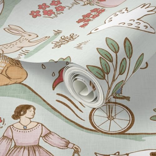 Spoonflower Whimsical Fairytale Peel and Stick Wallpaper - Image 2
