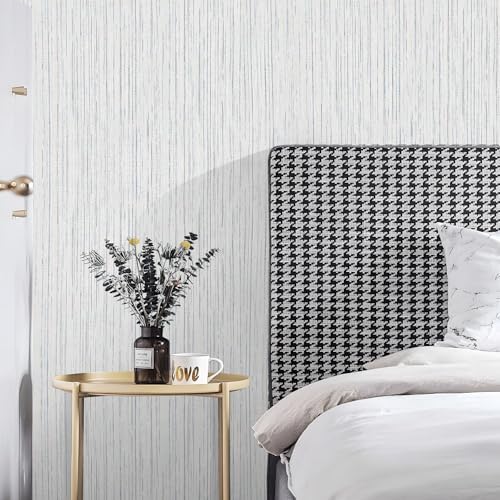 Grasscloth Wallpaper Textured 16in X 472in Grey Fabric Contact Paper - Image 5