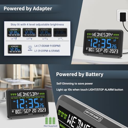 DreamSky Digital Clock with Date and Day of Week with Battery Backup - Image 4