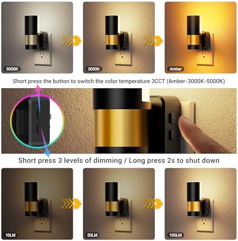JandCase Plug in Night Light, Rotating Night Light - Image 2