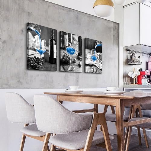 Lapremoly Blue Wine Wall Art Prints - Image 6