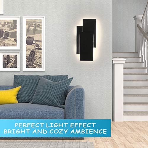 Ralbay 15.75”/36W LED Modern Wall Sconce Indoor Matte Black Wall Mount Light - Image 5