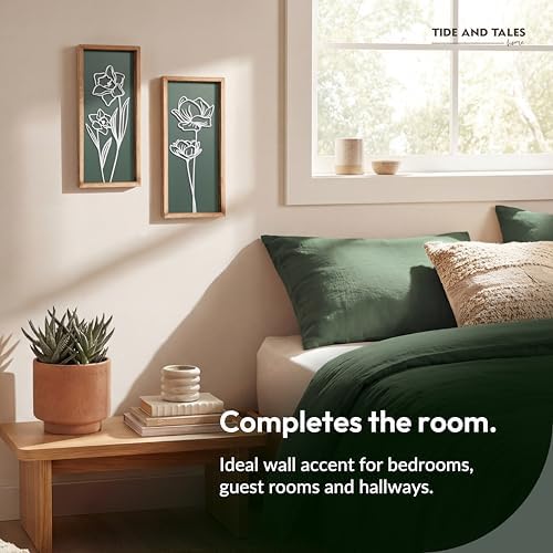 Tide and Tales Floral 3D Green Wall Art, Botanical Wall Decor - Image 6