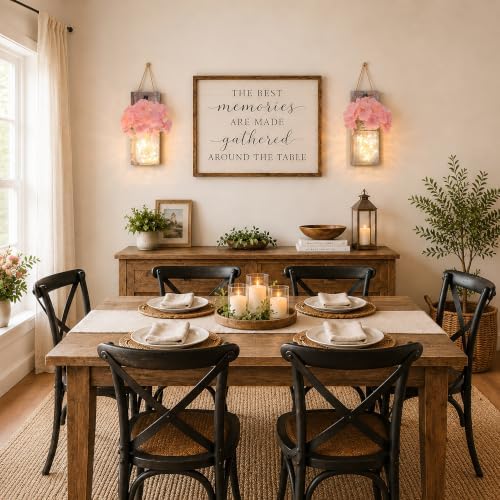 Mason Jar Wall Decor Set of 2, Rustic Brown - Image 4