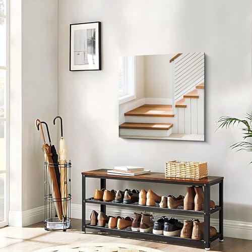 CILIBER Frameless Mirror, 24x24 Square Bathroom Mirrors - Image 7