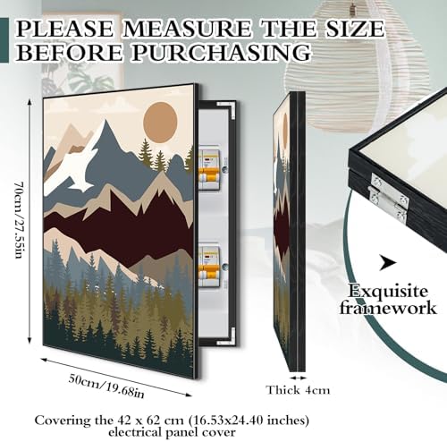 CroBlissful 19.7 x 27.6 Inches Breaker Box Decorative Cover Electric Meter Box - Image 2