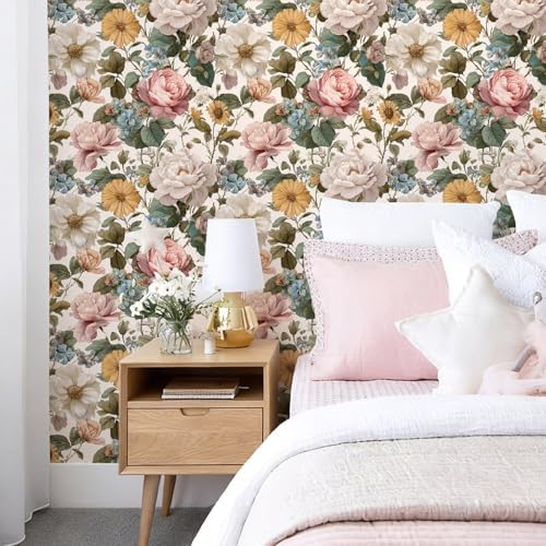 Orainege Vintage Floral Peel and Stick Wallpaper - Image 2