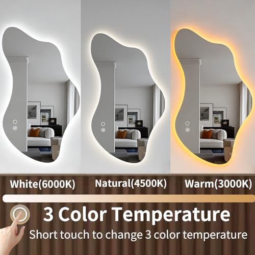 35.8in Asymmetrical Bathroom Mirror - Image 5