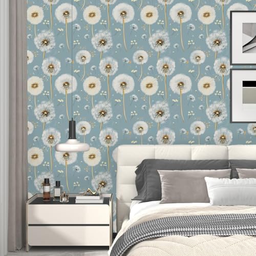 Laatse Light Navy Blue Flower Peel and Stick Contact Paper 17.5" × 118" - Image 3