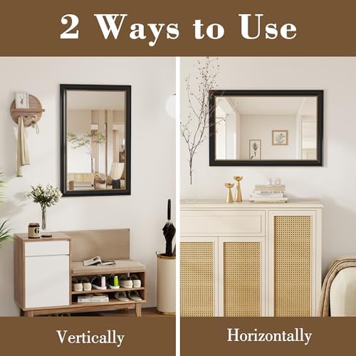Axeman 32x48 Rectangular Wall Mirror, Decorative Bathroom Mirror, Traditional - Image 4
