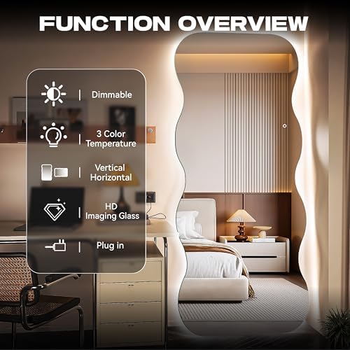 Hasipu 71"x31" Wavy Full Length Mirror - Image 3