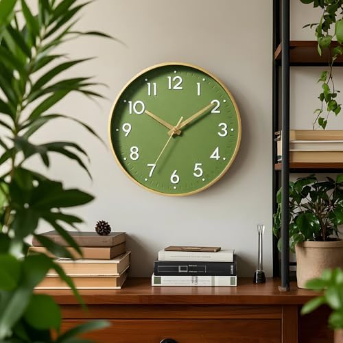 Small 8 Inch Modern Wall Clock Battery Operated Silent Non Ticking Analog - Image 2