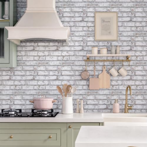 Commomy 10 Pcs Peel and Stick Brick Tile Thin PVC 10 pcs 11.8"x 11.8" - Image 3