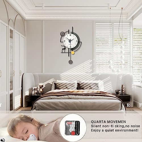 FLEBLE Extra Large Wall Clock for Living Room Decor Modern Clock Decorative - Image 4