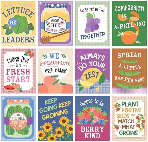 Carson Dellosa Farmers Market 12pc Motivational Poster Set, Colorful by CarsonDellosaEducation